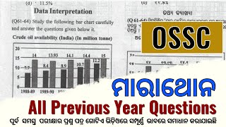 OSSC All Previous Year Data Interpretation Questions  last 7 Exam Question Papers  Marathon [upl. by Gerry448]