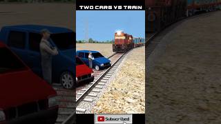 Two Cars vs Train  Stops The Train  TRAIN SIMULATOR 2024  Railroad  HintsGamerz train [upl. by Dranrev]