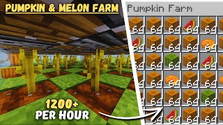 BEST MELON amp PUMPKIN FARM MINECRAFT 121 Java amp bedrock  18 stacks [upl. by Kennedy]