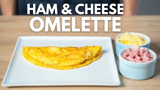 How To Make The PERFECT OMELETTE With Cheese And Ham SUPER QUICK amp EASY Breakfast Recipe [upl. by Alletsirhc]