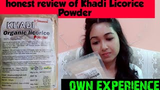 Honest Review Of KHADI LICORICE POWDER mulethi  Own Experience  house of SOLANKI [upl. by Yreffeg]