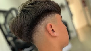 Tutorial de Corte englobado en V  Mid Skin Fade pasó a paso barberos fade viral [upl. by Llamaj643]