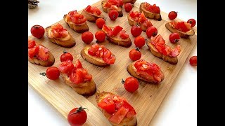 BRUSKETI Zdrav obrok za 10 minutaPosno Bruschetta CooKing [upl. by Lizzy679]