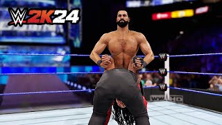 WWE 2K24  Seth Rollins vs Roman Reigns Extreme Rules Match [upl. by Meeharbi]