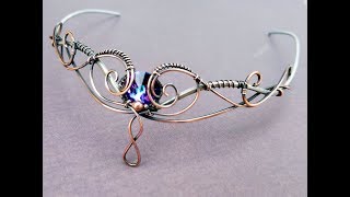 Wire Wrapping Tutorial  Fairy Elven Headdress for my costume [upl. by Brandise259]