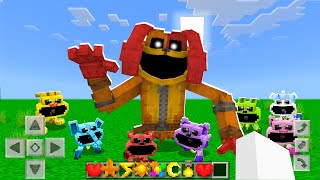 DOGDAYs EVIL TRANSFORMATION in MINECRAFT PE ADDON Poppy Playtime Chapter 3 [upl. by Sorel]