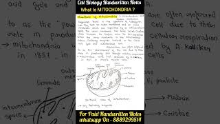 Mitochondria structure  Cell Theory bscnotes neet biology [upl. by Pegasus]