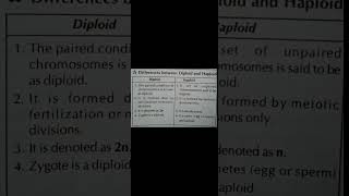 difference between diploid and haploid [upl. by Ellett]