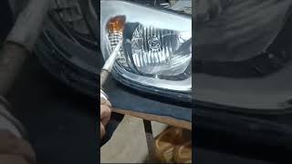 Headlight Moisture Remove and Coating Done 👍✅restoration automobile carslover youtubeshorts [upl. by Rep]