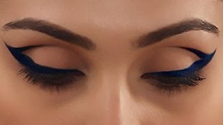 Cobalt Blue Cat Eye Makeup  Expert Makeup Tutorial  Glamrs [upl. by Ahtrim]