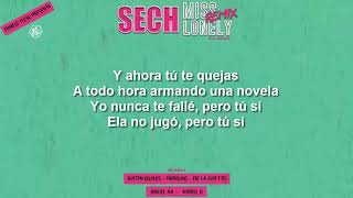 Sech Ft Farruko Anuel AA Karol G Justin Quiles y De La Ghetto – Miss Lonely Remix letra [upl. by Seyah511]