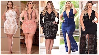 VESTIDOS DE FIESTAS PARA GORDITAS 2019  VESTIDOS DE NOCHE  MODA PLUS SIZE [upl. by Mcclain757]