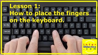 Lesson 1 How to place the fingers on the keyboard Typing Course [upl. by Spector962]