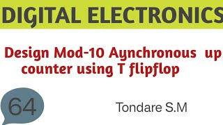 digitalelectronics  Design Mod10 Asynchronous counter using jk flipflop counter design [upl. by Balthazar]