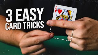 3 EASY Card Tricks YOU Can LEARN In 5 MINUTES [upl. by Aikimat]