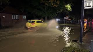 Road floods near York Hospital [upl. by Annaerdna]