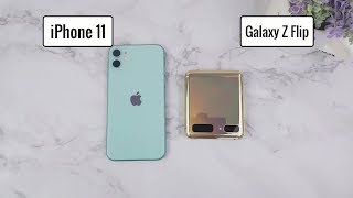 iPhone 11 VS Samsung Galaxy Z Flip  Speed Test Comparison 【Known Mobile】 [upl. by Wennerholn190]