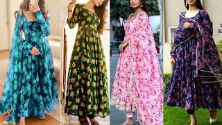 Amazing Floral Print Anarkali Suit Designs  Anarkali Dress Designs  Printed Floor Anarkali Suits [upl. by Ahseral]