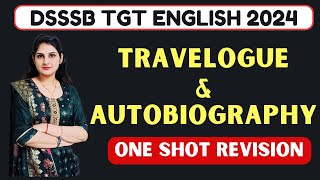 🟥Travelogue and Important Autobiographies  English Literature  All Important Facts [upl. by Shayn]