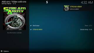 KODI 17INSTAL STREAM ARMY [upl. by Cal]