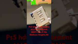 Ps5 hdmi replacement repair service PlayStation 5 repair Game console repair near Detroit [upl. by Ahsemrak]