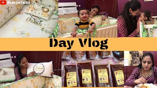 Lasya Talks  Day VLOG  Baby Bedding Set  Amazing Non Veg Pickles [upl. by Laverna]