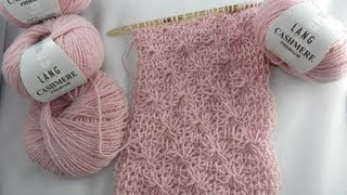 Tunesisch häkeln  Schal im Sternchenmuster aus Cashmere plus von LANG YARNS  Veronika Hug [upl. by Kyred]