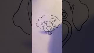 One line artdog drawing [upl. by Acirem]