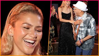 Zendaya shares a joke with director Spike Lee as she lets her hair down with friends at Louis [upl. by Kelcy191]