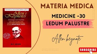 MATERIA MEDICA MEDICINE  30 LEDUM PALUSTRE 🧑‍⚕️educationbhmsbams mbbsbdshomoeopathymedicos ✨ [upl. by Ibed701]