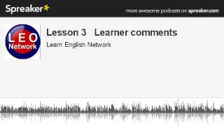 Lesson 3 Comments and Corrections  People and Places [upl. by Yttak]