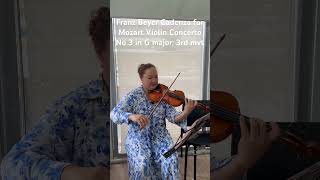 Franz Beyer Cadenza for Mozart Violin Concerto No 3 in G major 3rd mvt [upl. by Eillod]