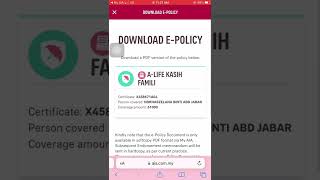 How to download EPolicy in My AIA Apps [upl. by Krystyna677]