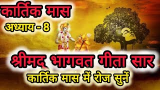 कार्तिक मास में गीता  अध्याय 8 Kartik Maas Ki Katha day 8 kartik geeta adhyay 8 [upl. by Notniuq]