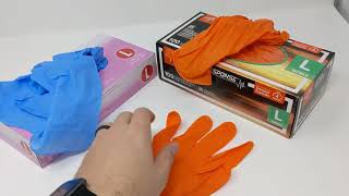 Nitrile Glove Overview Critical response Extra Thick Gloves vs Standard Nitrile Gloves [upl. by Atiuqahc]