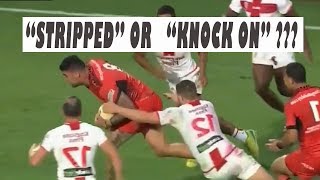 Andrew Fifita score the last try of the match Tonga vs England RLWC 2017 SLOW MOTION [upl. by Apollus682]