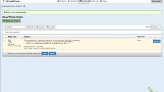 Using NoodleTools to create an MLA Works Cited [upl. by Ilise292]