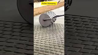 Roller Stamping for Concrete Road shorts [upl. by Leverett]