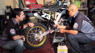 How to Install a Rear Brake Line on an Off Road Motorcycle [upl. by Kenison]