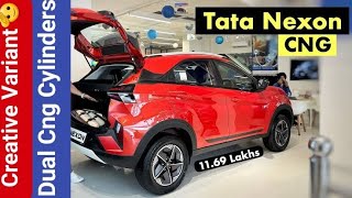 Tata Nexon Cng 2024 Cretative VarientOn Road PriceFull Boot Space With New Dual Cng Cylinders [upl. by Ahtnama]