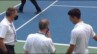 Novak Djokovic is defaulted from the US Open 2020 [upl. by Awram102]