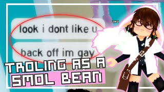 Trolling as a smol beanuwu girl in Royale High  funny  weird Roblox moments [upl. by Ohnuj445]