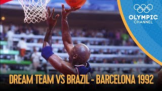 The USAs Dream Team v Brazil  Mens Basketball  Barcelona 1992 Replays [upl. by Tati650]