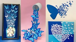 8 Easy and Awesome Room Decor Ideas with Paper Butterfly  How to make paper Butterfly [upl. by Rolandson129]