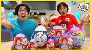 Ryans World Giant Easter eggs Surprise [upl. by Grodin]