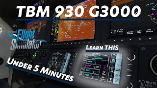 Easy TBM 930 G3000 Flight Plan Tutorial  MSFS [upl. by Nivrag]