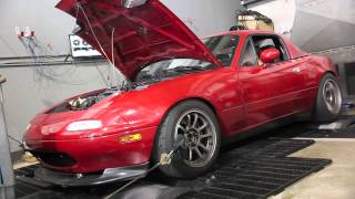 1991 Mazda Miata Turbo  400whp Dyno [upl. by Amato]