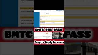 EASY to Apply BMTC BUS PASS students ytshortsvideo ytshorts shortshorts shorts short youtube [upl. by Ethelin]