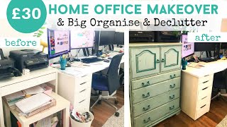 HOME OFFICE MAKEOVER I Declutter amp Organise  Adding Character To Our New Build  New Home [upl. by Hcab]