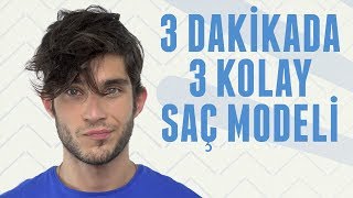 3 Dakikada 3 Kolay Erkek Saç Modelleri  Erkek Kafası [upl. by Michael624]